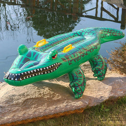 Floatoro Aufblasbares Krokodil Pool-Tier für Kinder & Erwachsene | Schwimmspielzeug für Strand, Pool & Sommerparty | Robuste Wassermatratze aus PVC