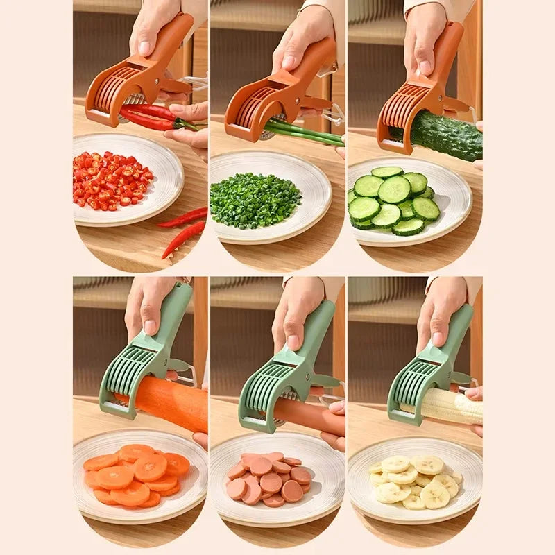 Edelstahl Gemüseschneider | Multifunktionaler Obst- & Salathobel | Küchenhelfer