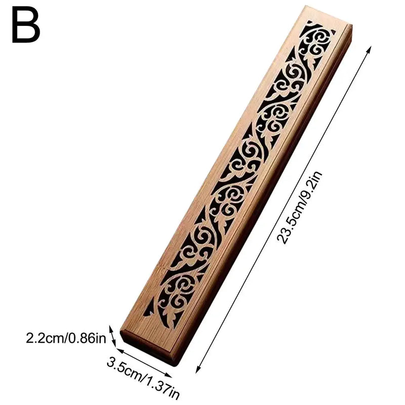 Zenura Natürlicher Bambus-Räucherstäbchenhalter mit Abdeckung | Japanischer Stil | Aschefrei & Sicher