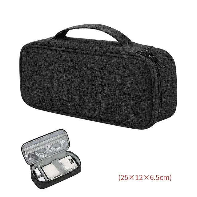 TechTidy TravelSafe Kabel Organizer Tasche | Wasserdicht & Kompakt | Für Reisen & Elektronik-Zubehör | In M & L erhältlich