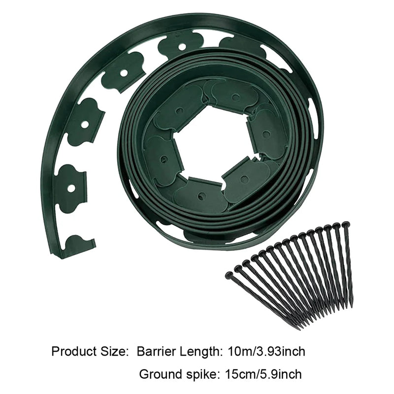 FlexEdge Pro | 10 m Rasenkanten-Set inkl. 30 Erdspieße | Flexible Beet- & Wegeeinfassung ohne Graben | Schwarz oder Grün