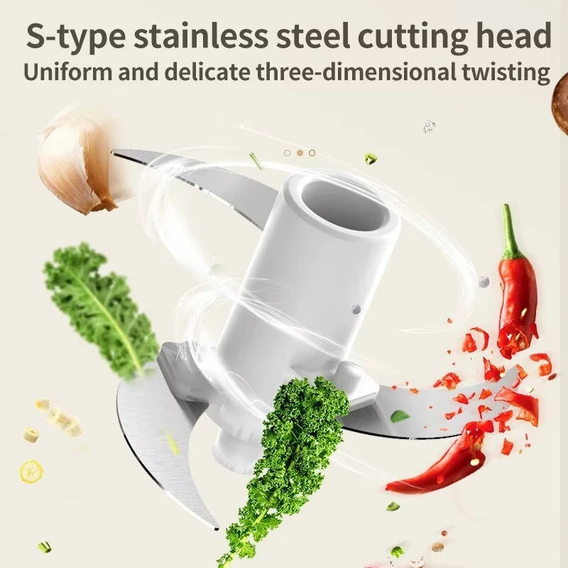 Mini-Küchenmaschine MixiChef 350 | Kabellos mit USB-Ladung | 350 ml | Zerkleinern, Mixen & Pürieren