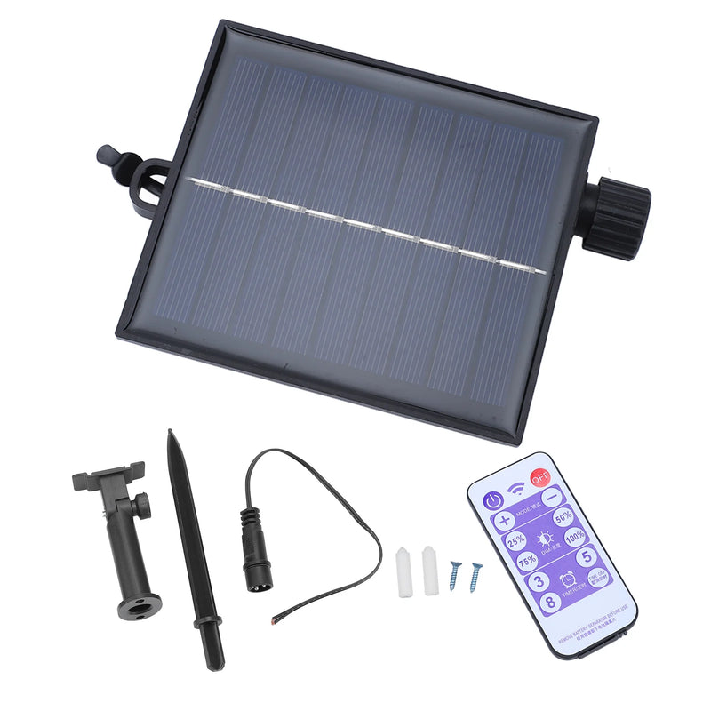 SolviaLux Solar Steuerbox für Lichterketten | Mit Fernbedienung & 8 Modi | Dimmbar & Wasserdicht IP65