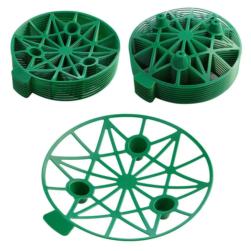 MelonaFix | 10er-Set Wassermelonenhalter für den Garten | 19,5 × 3,5 × 2 cm | Robuste PP-Trays gegen Bodenkontakt & Fäulnis