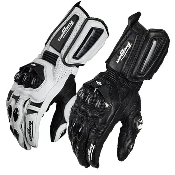 Motorradhandschuhe RidePro Carbon | Wind- & Wasserdicht | Touchscreen-fähig | Echte Lederprotektoren | Für Sommer & Winter