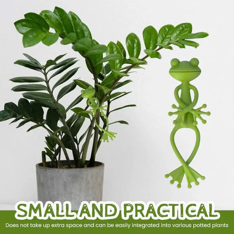 FrogClip Garden | Pflanzenhalter in Froschform | 13,5 × 6 cm | Für Garten & Topfpflanzen | 1–5 Stück