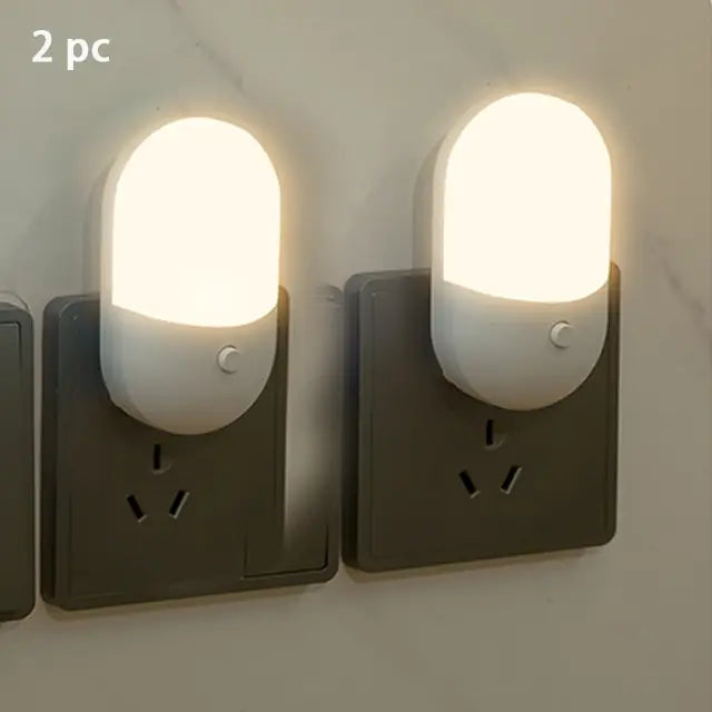 LUXORA Mini LED-Nachtlicht | Augenschonend & Energiesparend | 2er-Set | Modernes Design