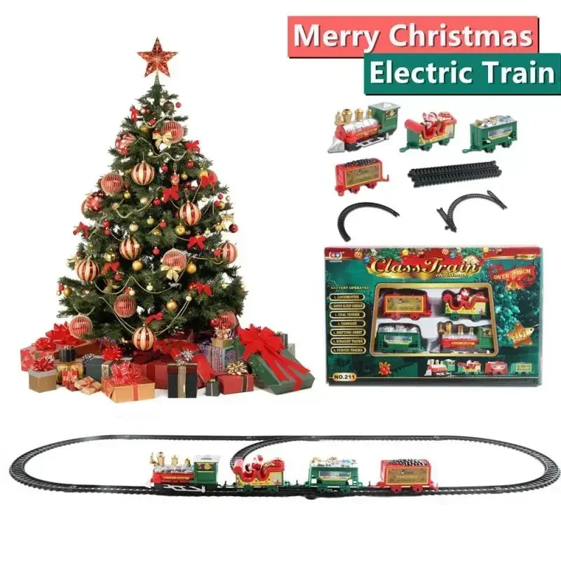 PolarExpressa Weihnachtszug Spielset | Mit Schienen & Lokomotive | Kinder Eisenbahn rund um den Weihnachtsbaum | Kreatives Geschenk ab 3 Jahren