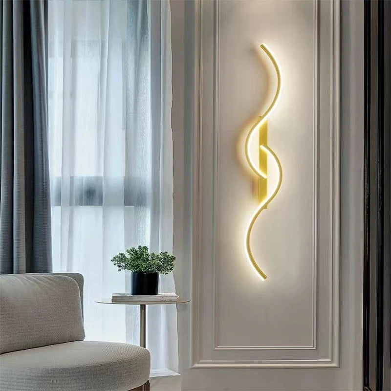 LumiStripes | Moderne LED Wandleuchte | Minimalistische Wandleuchte im Streifen-Design | Innenbeleuchtung für Schlafzimmer & Wohnzimmer