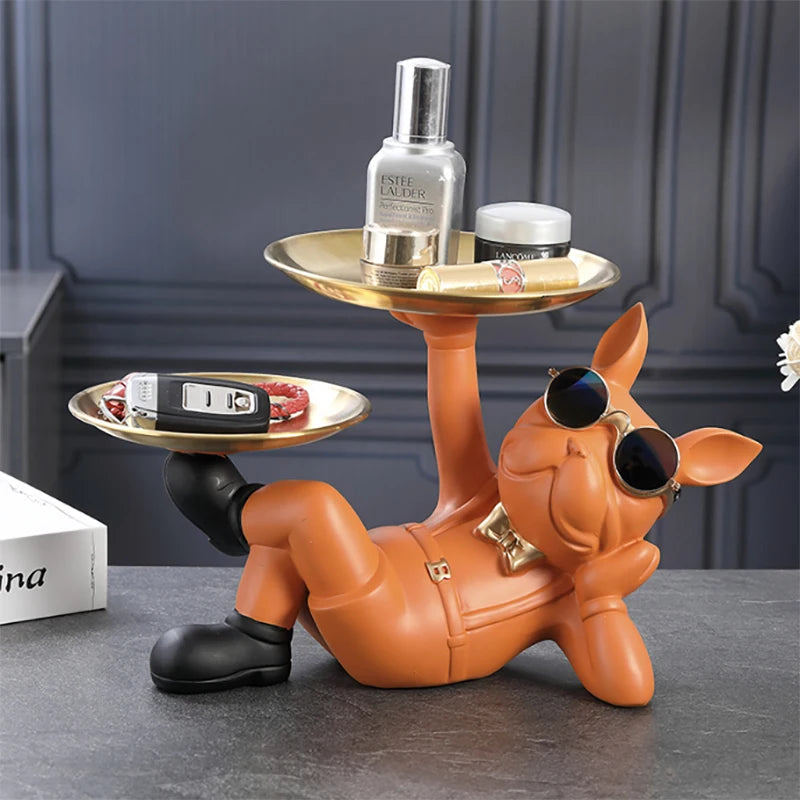 Bulldog Dekofigur Bravetto UrbanBulldog | Coole Bulldoggen-Skulptur aus Resin | 33×19,5×20 cm | Wohnaccessoire & Geschenkidee für Hundefans