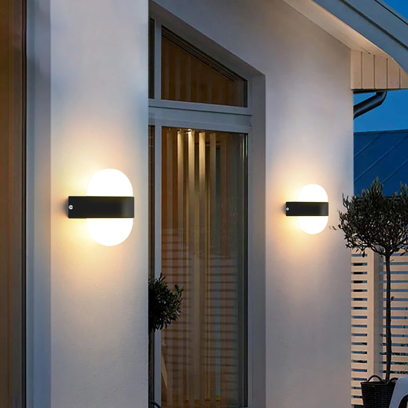 LED Außenwandleuchte AuroBeam | IP66 Wasserdicht | Bewegungsmelder & Dämmerungssensor | 6W / 12W