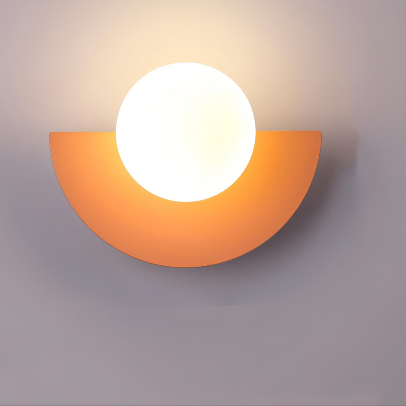 NordLume Wandlampe | Skandinavisches Design | LED-Beleuchtung | Halbkreisform Metall 25×15 cm