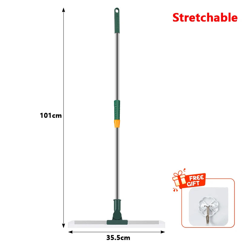 Flexiva Teleskop Reinigungsbürste mit Silikonlippe | 180° Schwenkbar | Für Böden, Fenster & Bad