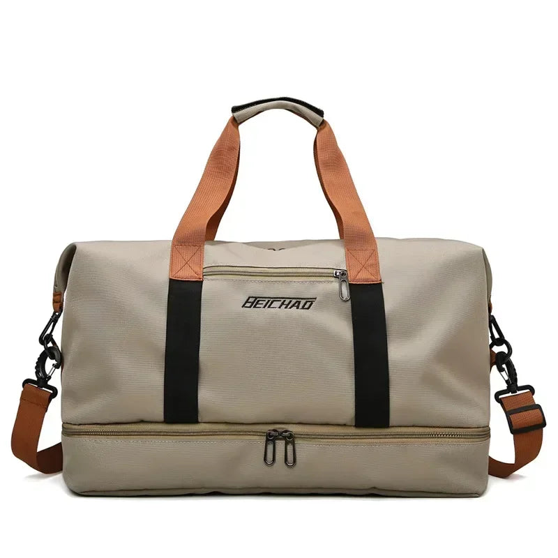 VOLARIS Fitness-Reisetasche | Große Kapazität | Trockennass-Trennung | Hand- & Schultertasche für Damen