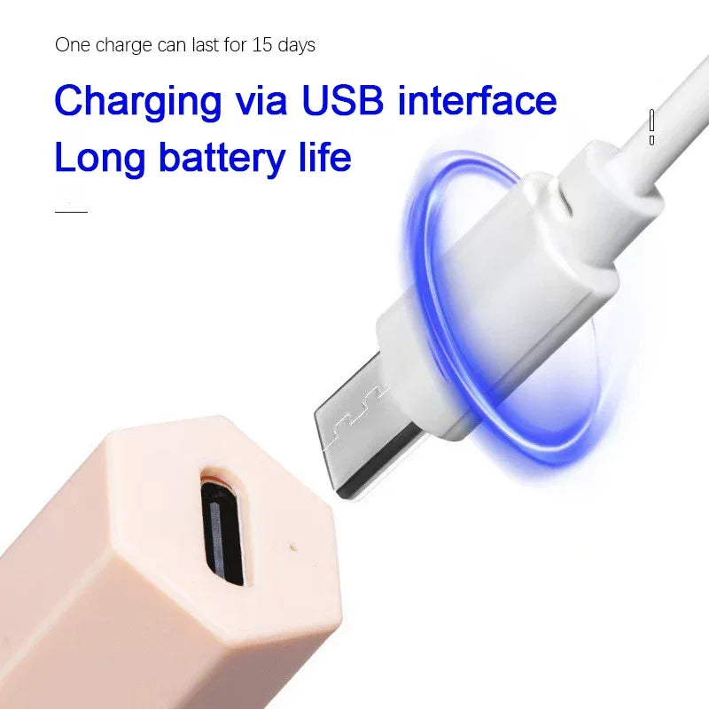 Nailuxe Tragbare LED UV Nagellampe | Schnelltrocknend & Wiederaufladbar | Mini Handgerät mit USB-Anschluss | Rosa / Weiß