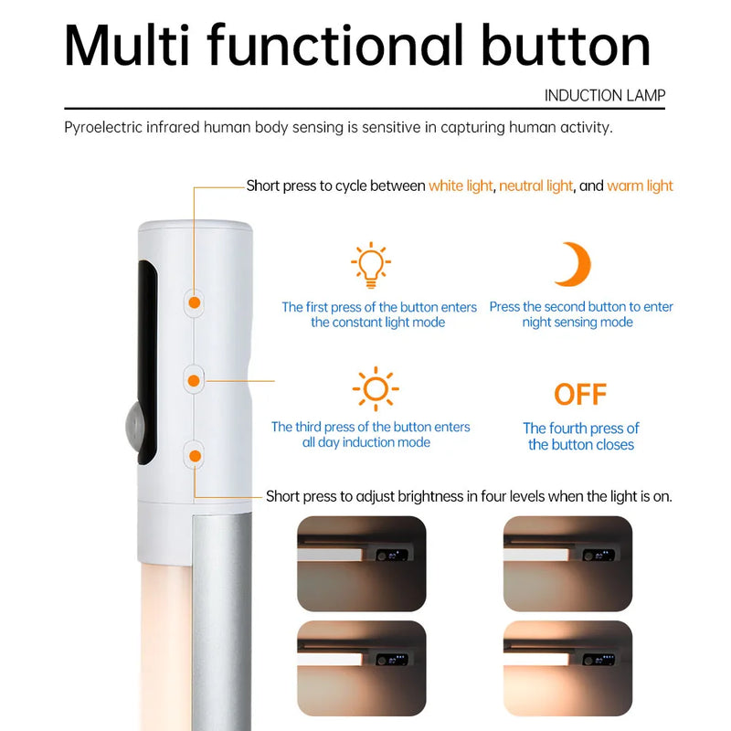 LUMOTION Sensor-LED-Licht | Wiederaufladbar & Mit Digitalanzeige | 3 Lichtfarben | Für Küche, Schreibtisch & Schrankbeleuchtung