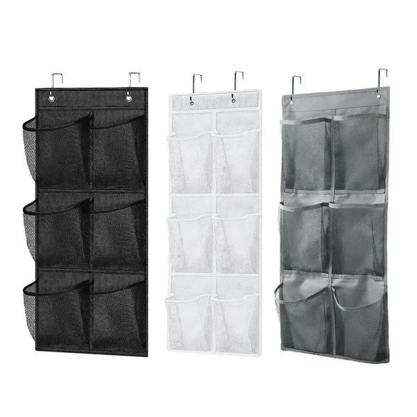 Clutiva MaxGrid Wandorganizer mit 6 Fächern | Hängende Aufbewahrungstasche | Vliesstoff & Sichtfenster