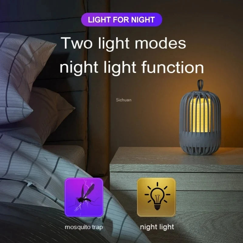 Zappora Elektrische Mückenfalle | LED UV-Licht | USB Ladefunktion | 13,5×8,5 cm | Für 100 m²
