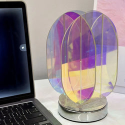 Luminara LED-Tischlampe | Farbwechsel-Acryl | USB-Betrieb | Geometrisches Design | 20,5 cm