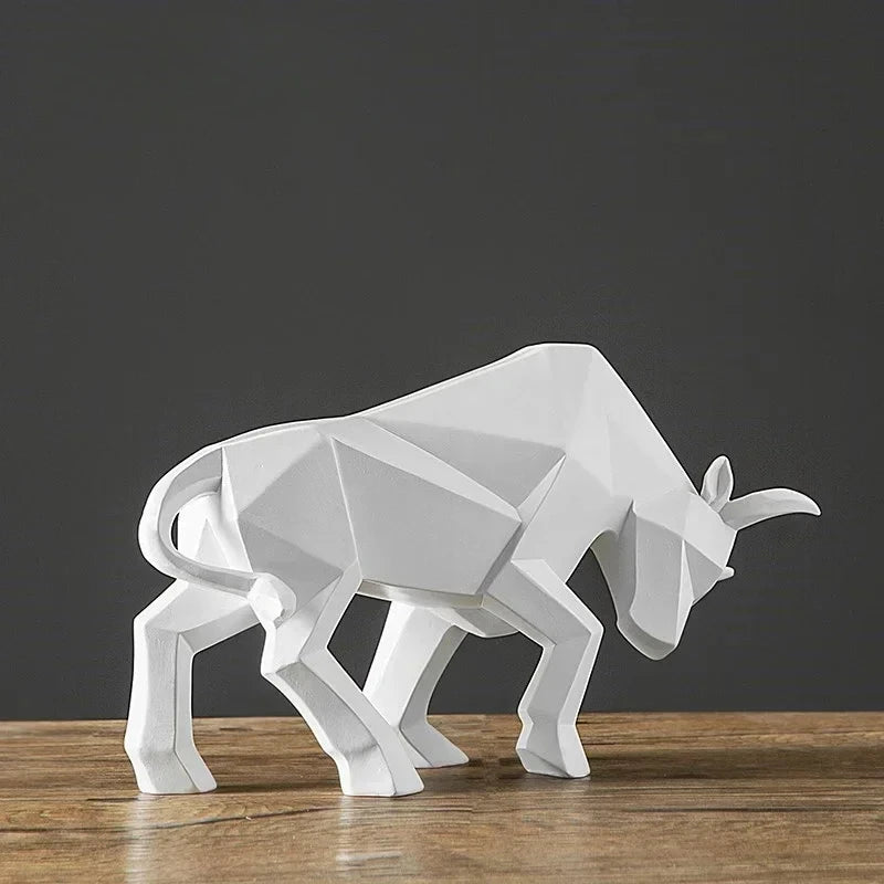 ToroArte Stier Skulptur | Nordic Design | Harzfigur Modern | 35 cm / 26 cm
