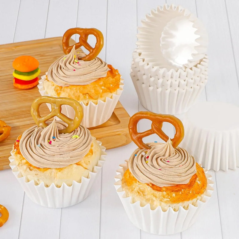 Cupcake Papierförmchen BakePure 200er Set | Antihaft & Faltenfrei | Für Muffins & Cupcakes | Ofen- & Mikrowellengeeignet | Lebensmittelecht