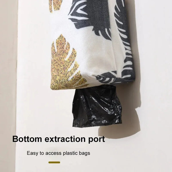 Baginova Wandhalter für Müllbeutel | Platzsparender Beutelspender | Aufbewahrung ohne Bohren | 34×10 cm