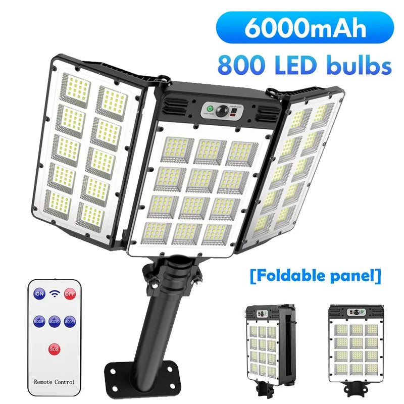 Solar Wandleuchte LumiSeca | 800 LEDs Superhell | Mit Bewegungsmelder | 3 Leuchtmodi | Wasserdicht für Garten & Außenbereich