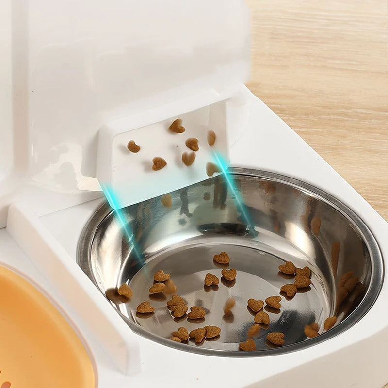 Feedipet Futter- & Wasserspender für Katzen & Hunde | Automatische Nachfüllung | 2-in-1 Napf-Set