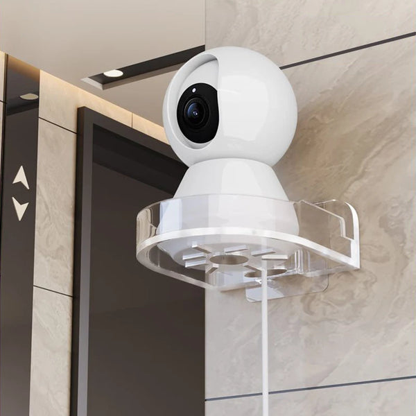 Kamera Wandhalterung SecureMount | Ohne Bohren | Verstellbare Schwerlast-Halterung | Transparent & Wasserdicht