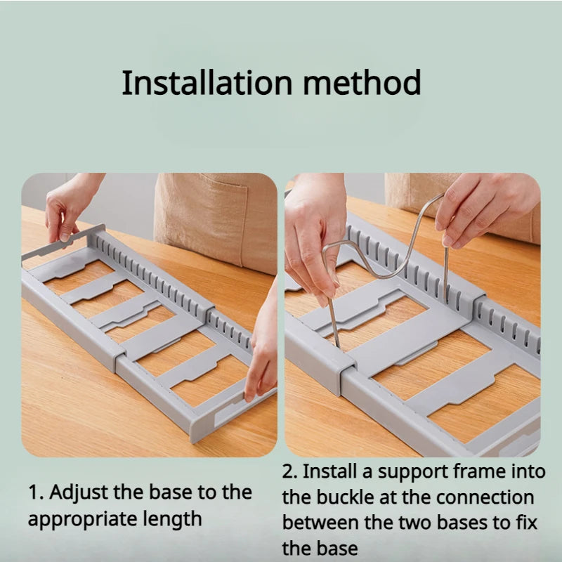 Teleskop-Topfdeckelhalter FlexRack | Verstellbar & Erweiterbar | Für Pfannen, Töpfe & Schüsseln | Weiß oder Grau