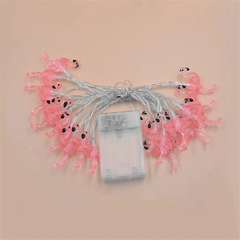 FlamiGlow | Flamingo-Lichterkette | 80 LEDs | Warmweiß oder RGB | 10 m