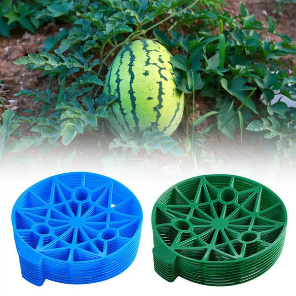 MelonaFix | 10er-Set Wassermelonenhalter für den Garten | 19,5 × 3,5 × 2 cm | Robuste PP-Trays gegen Bodenkontakt & Fäulnis