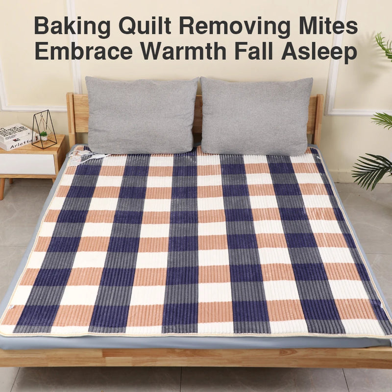 Elektrische Wärmeunterdecke | 220V mit Intelligenter Temperatursteuerung | Weiches Heizbettlaken für Winter & Büro | ThermaLoom