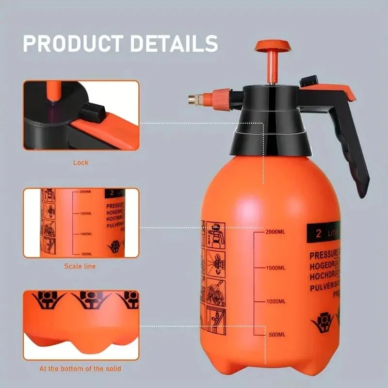 Drucksprühflasche Plantura | 2L Gartensprüher | Verstellbare Düse & Handpumpe | Für Pflanzen & Blumenpflege