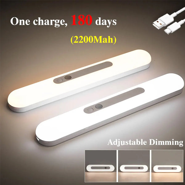 Sensolux Wiederaufladbares LED-Nachtlicht mit Bewegungssensor | Stufenlos dimmbar & augenschonend | Warm- & Kaltweiß | 18/30 cm