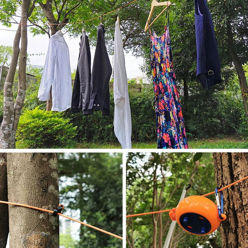 Wäscheleine FlexiDry TravelLine | Ausziehbare Reise-Wäscheleine für Innen & Außen | Kompakt & Wiederverwendbar | ca. 250 cm Länge