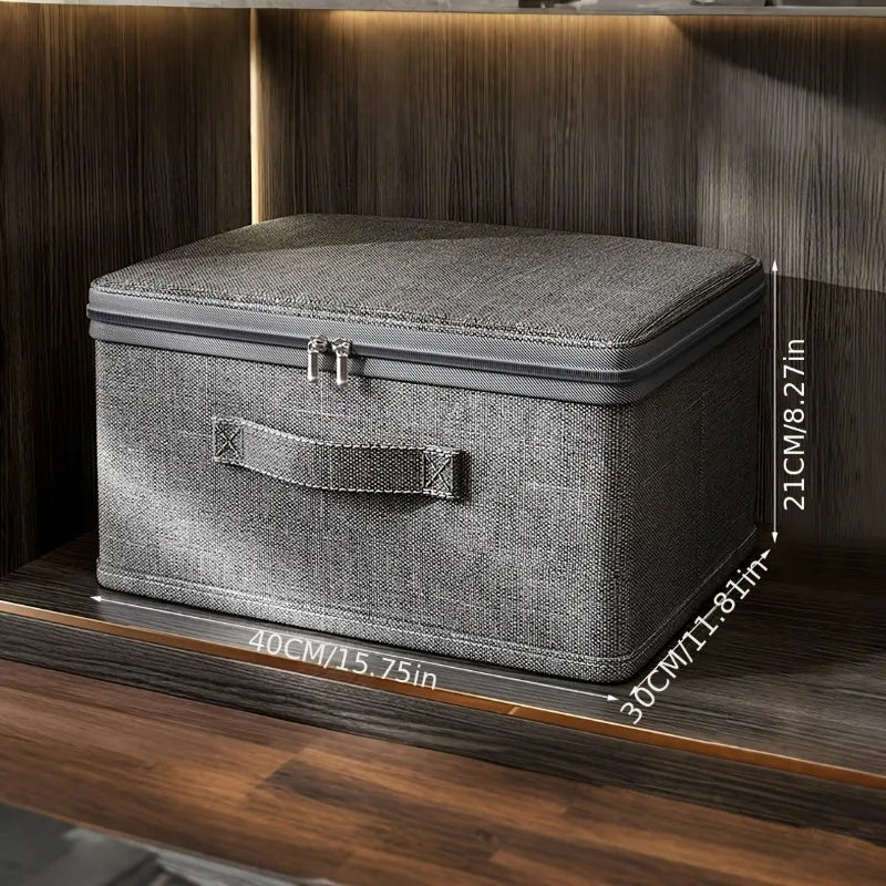 Faltbare Aufbewahrungsboxen mit Deckel | Stapelbar & Stabil | Stoffboxen mit Griffen | Storvana