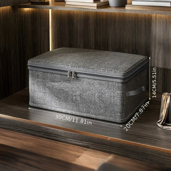 Faltbare Aufbewahrungsboxen mit Deckel | Stapelbar & Stabil | Stoffboxen mit Griffen | Storvana