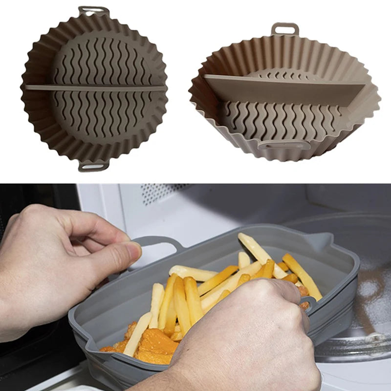 BakeFlex Silikon-Backform | Getrenntes Design | Antihaft & Hitzebeständig | Für Ofen, Mikrowelle & Heißluftfritteuse | 20×16×6,5 cm