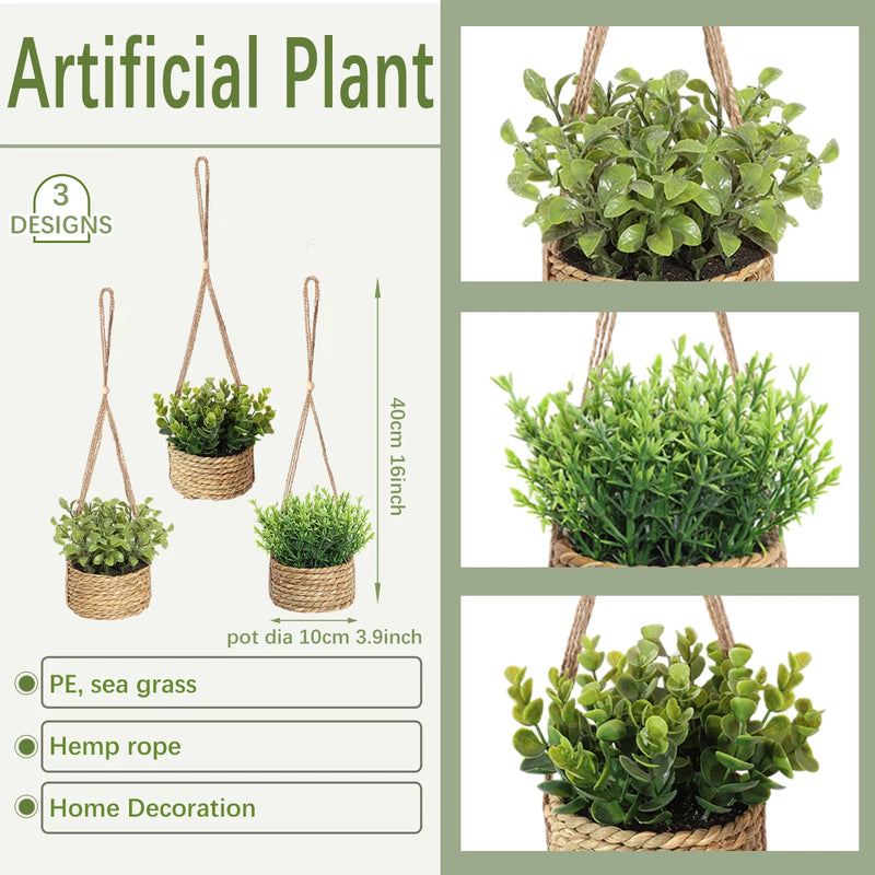 VerduraGreen Künstliche Eukalyptus & Rosmarin Pflanze | 40 cm | Im Topf | Realistische Zimmerpflanze aus PE-Kunststoff | Pflegeleichte Dekoration