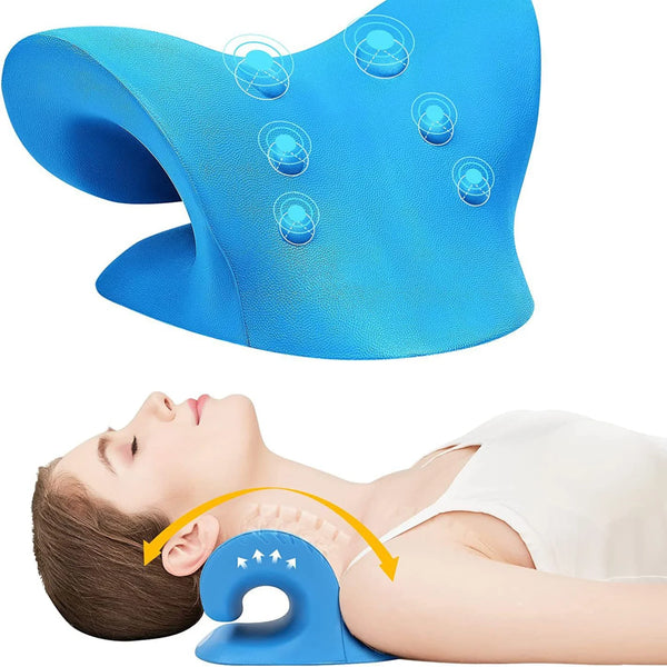 Nacken- & Schulterstrecker SpineLuma | Ergonomisches Traktionskissen | Schmerzlinderung & Haltungskorrektur | PU-Schaum