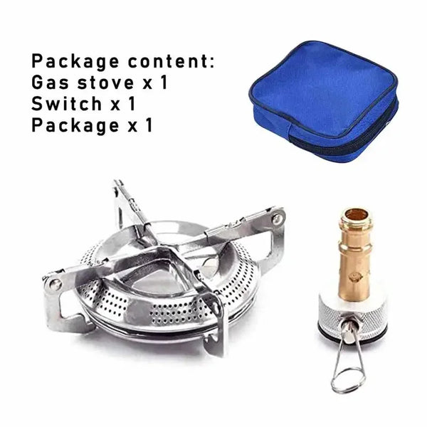 Alpinora Camping Gaskocher Tragbar | Winddicht & Faltbar | Elektronische Zündung | Outdoor Kocher für Camping, Wandern & Bergsteigen