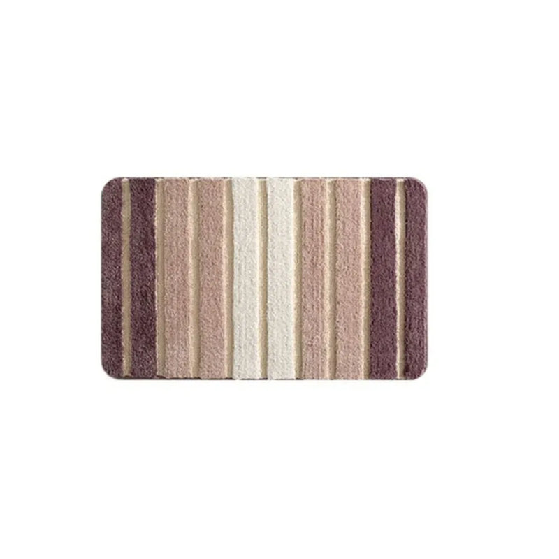AquaLoom Badematte | Gestreift | Weich & Rutschfest | 40 x 60 cm | Mehrere Farben