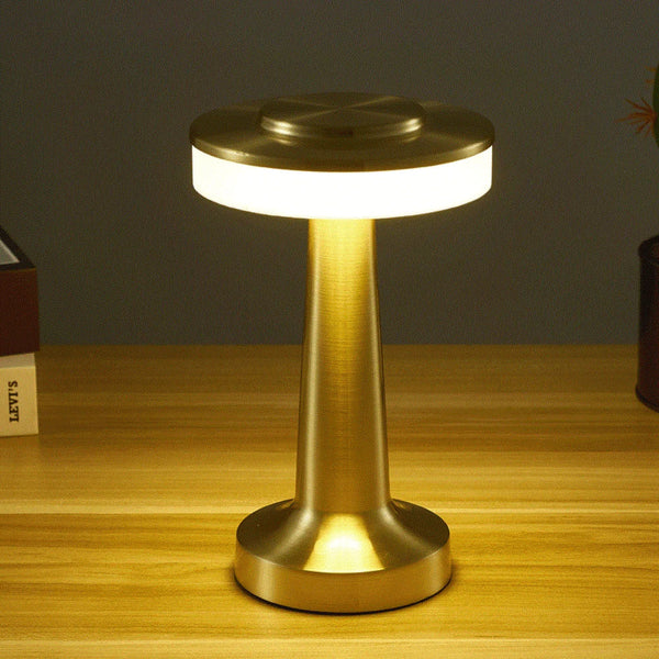 LED Tischlampe Aurélia | Retro-Design & Touch-Dimmung | USB-Aufladbar | 23,5 cm Hoch