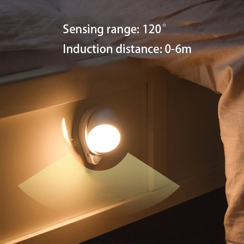 Intelligentes LED Nachtlicht GlowMate 360 | 360° Drehbar | Bewegungssensor | USB Wiederaufladbar