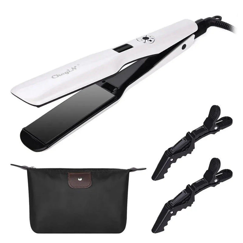 Titan-Glätteisen & Lockenstyler Silkion Pro | Nano-Titanplatten & LCD-Display | 45 cm | Für Glattes & Gewelltes Haar | Dual Voltage