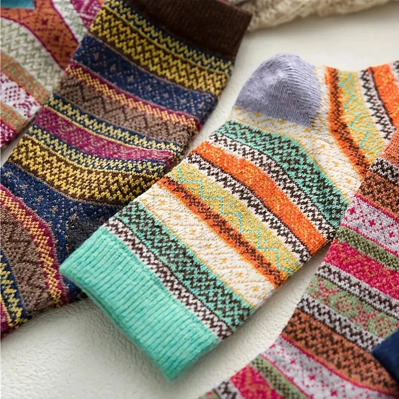 WollHerz | Damen Thermosocken | 5er-Pack | Extra Dick & Weich | Premium Wolle & Polyester