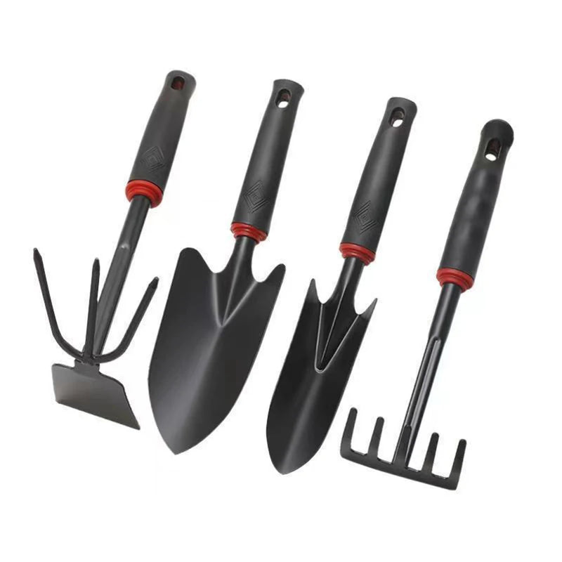 TerraMeister Gartenwerkzeug Set | 4-in-1 Multifunktional | Rutschfester Griff | Robuster Stahl