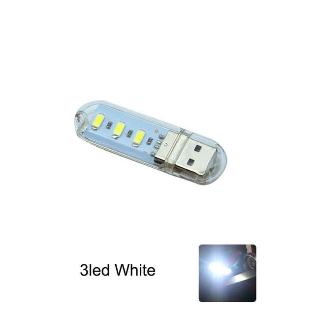 Mini USB LED Leselampe | Tragbare Nachtlampe für Laptop, Powerbank & PC | 5V, 3–24 LEDs | Lumivio