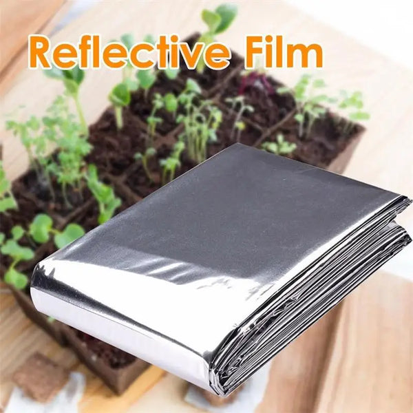 GrowLumen Reflektierende Pflanzenfolie 210×130 cm | Hochreflektierende Silberfolie für Gewächshäuser, Pflanzzelte & Indoor-Garten | Lichtverstärker für gesundes Pflanzenwachstum